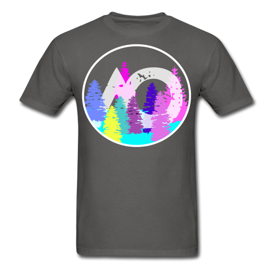 Adult Rainbow Tee - charcoal