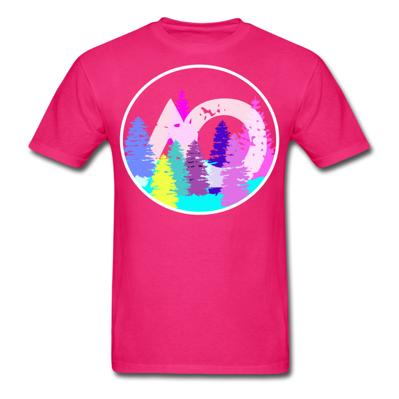 Load image into Gallery viewer, Adult Rainbow Tee - fuchsia
