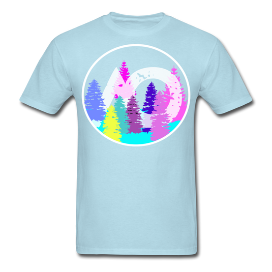 Adult Rainbow Tee - powder blue