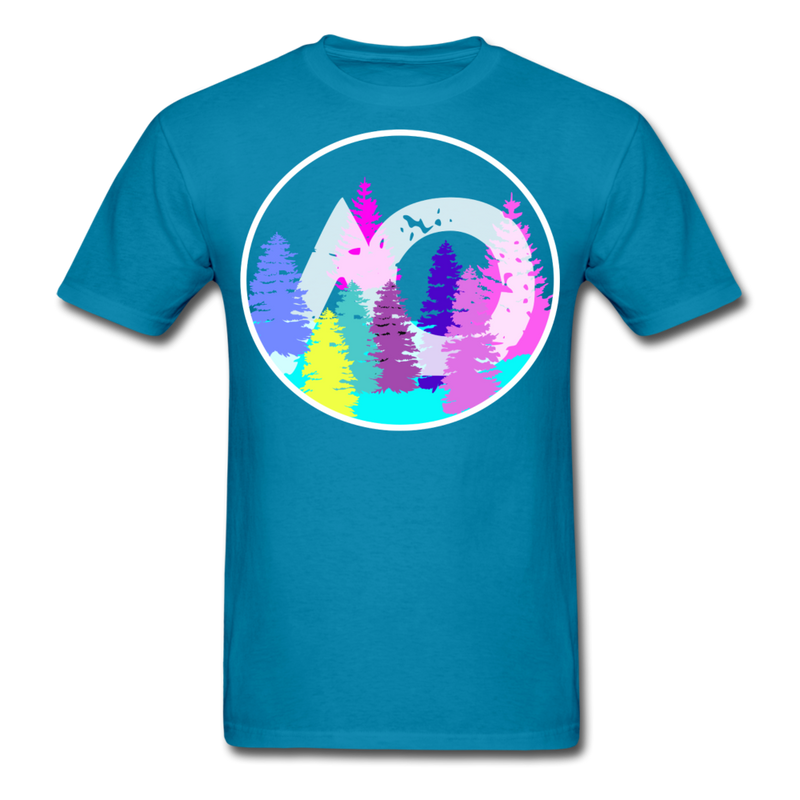 Load image into Gallery viewer, Adult Rainbow Tee - turquoise
