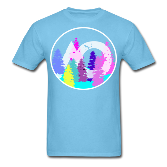 Adult Rainbow Tee - aquatic blue