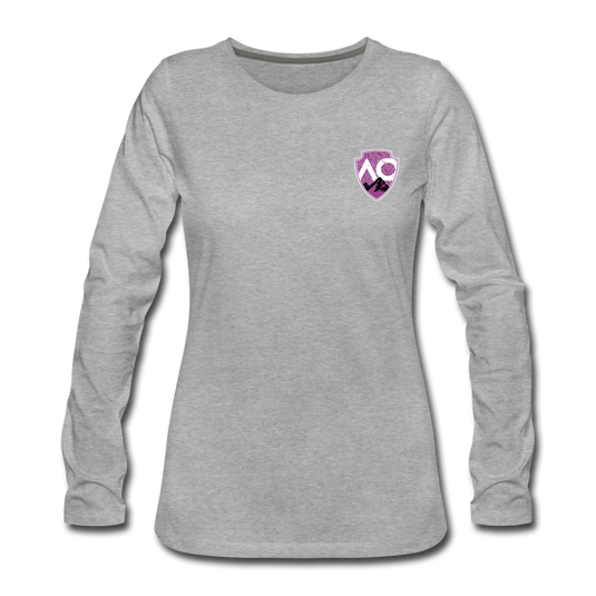 Women's Premium Slim Fit Long Sleeve T-Shirt - heather gray