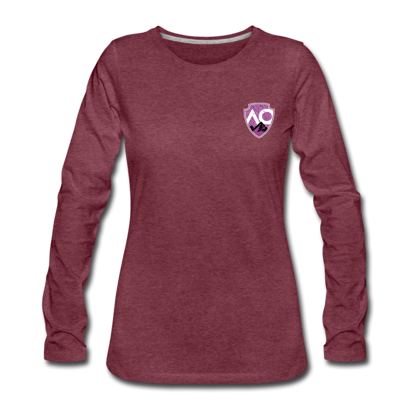 Load image into Gallery viewer, Women&#39;s Premium Slim Fit Long Sleeve T-Shirt - heather burgundy
