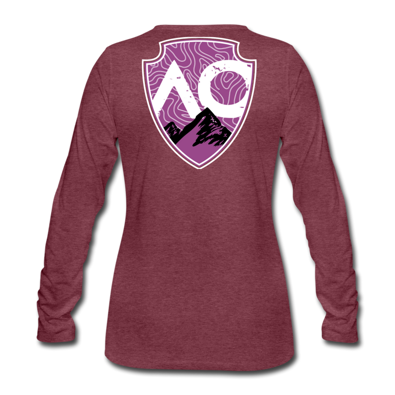 Load image into Gallery viewer, Women&#39;s Premium Slim Fit Long Sleeve T-Shirt - heather burgundy
