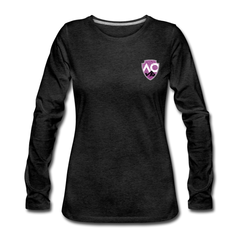 Load image into Gallery viewer, Women&#39;s Premium Slim Fit Long Sleeve T-Shirt - charcoal grey
