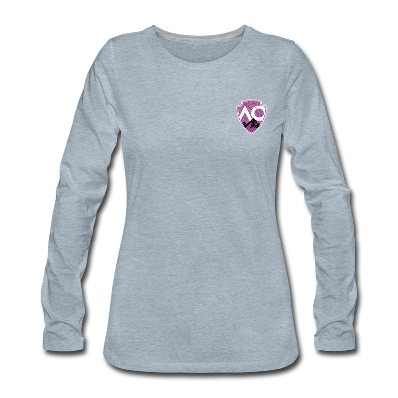 Load image into Gallery viewer, Women&#39;s Premium Slim Fit Long Sleeve T-Shirt - heather ice blue
