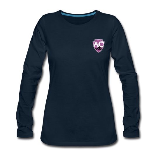 Women's Premium Slim Fit Long Sleeve T-Shirt - deep navy