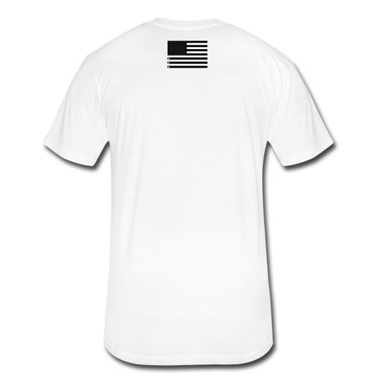 Flag Back Fitted Cotton/Poly Tee - white