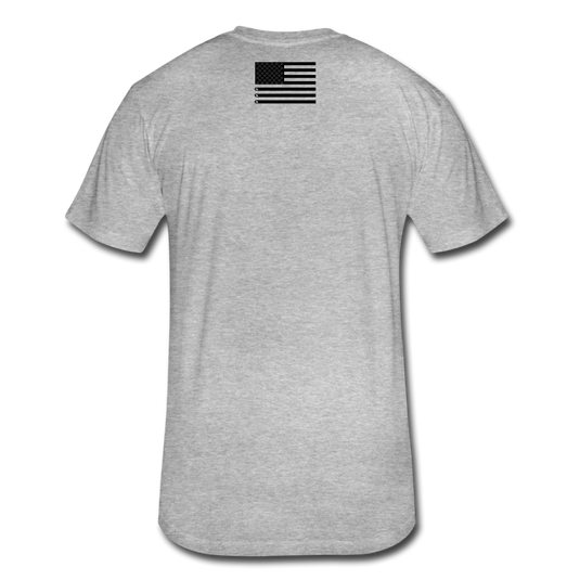 Flag Back Fitted Cotton/Poly Tee - heather gray