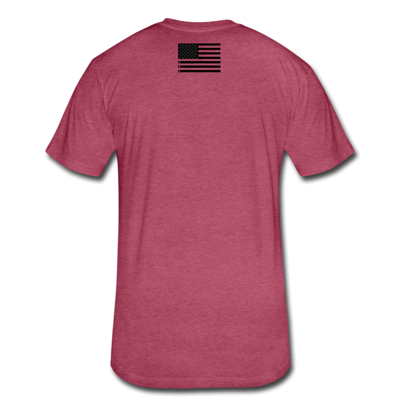 Load image into Gallery viewer, Flag Back Fitted Cotton/Poly Tee - heather burgundy
