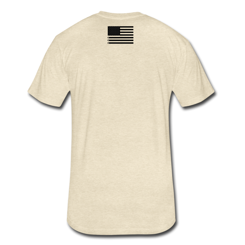 Load image into Gallery viewer, Flag Back Fitted Cotton/Poly Tee - heather cream
