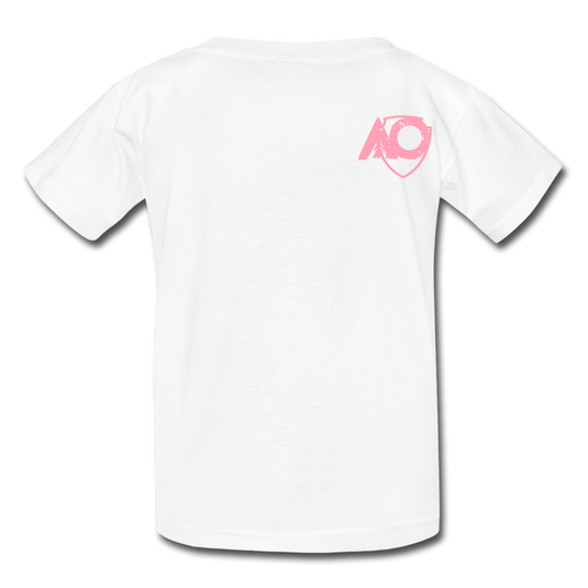 AO rainbow pink back - white