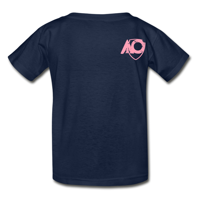 Load image into Gallery viewer, AO rainbow pink back - navy
