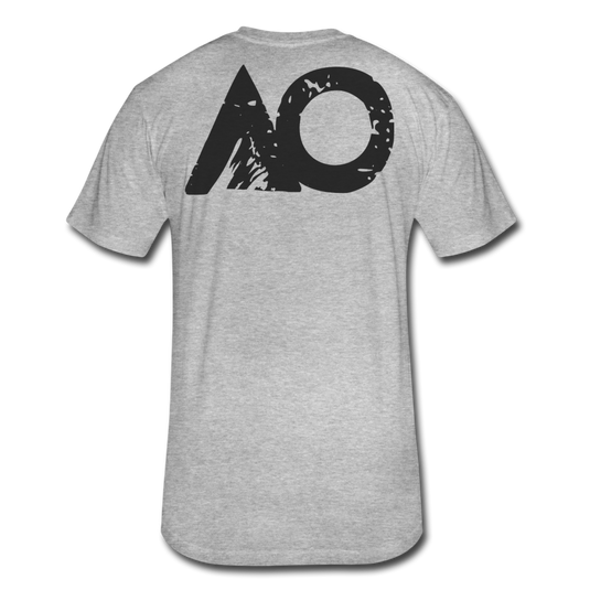 BLACKED OUT  Fitted Tee - heather gray