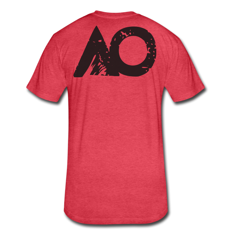 Load image into Gallery viewer, BLACKED OUT  Fitted Tee - heather red
