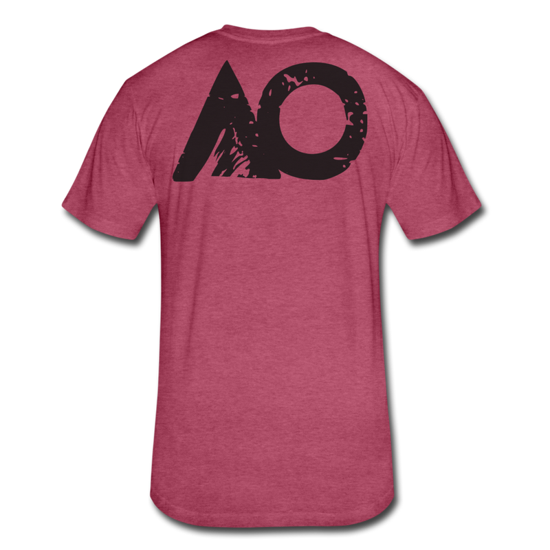 Load image into Gallery viewer, BLACKED OUT  Fitted Tee - heather burgundy
