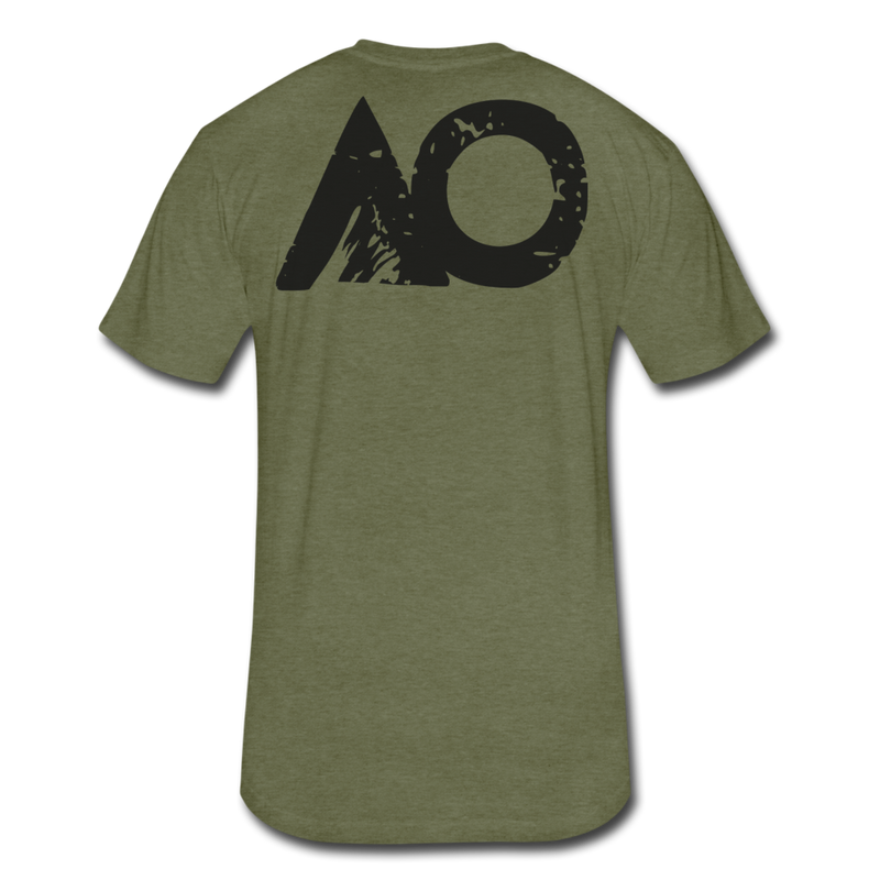 Load image into Gallery viewer, BLACKED OUT  Fitted Tee - heather military green
