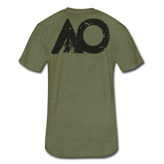 BLACKED OUT  Fitted Tee - heather military green