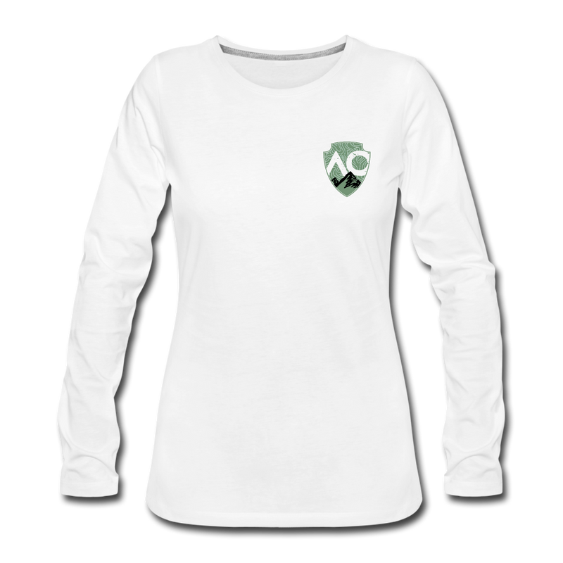 Load image into Gallery viewer, Women&#39;s Green Original Premium Long Sleeve T-Shirt - white
