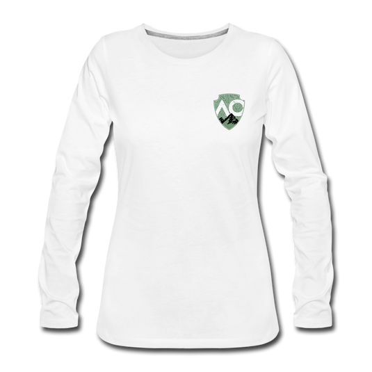 Women's Green Original Premium Long Sleeve T-Shirt - white