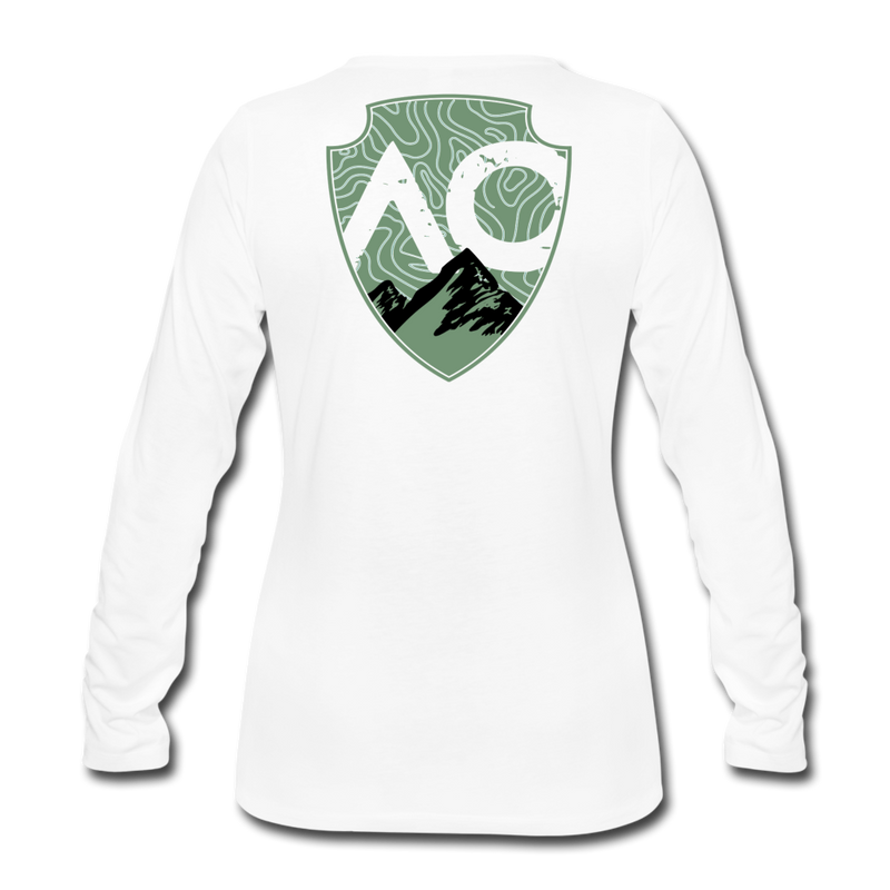 Load image into Gallery viewer, Women&#39;s Green Original Premium Long Sleeve T-Shirt - white
