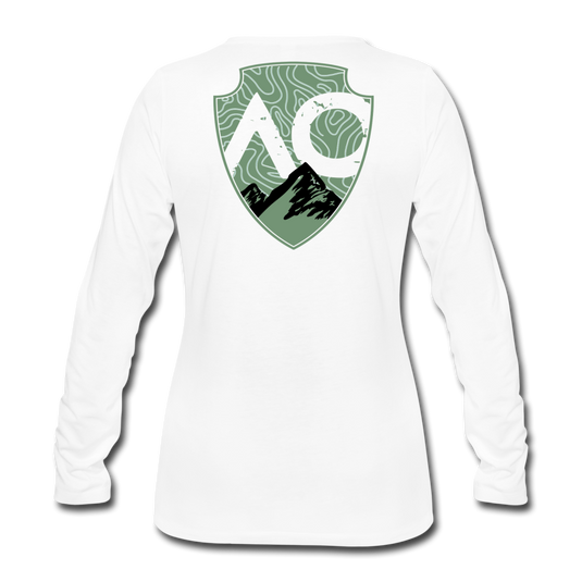 Women's Green Original Premium Long Sleeve T-Shirt - white