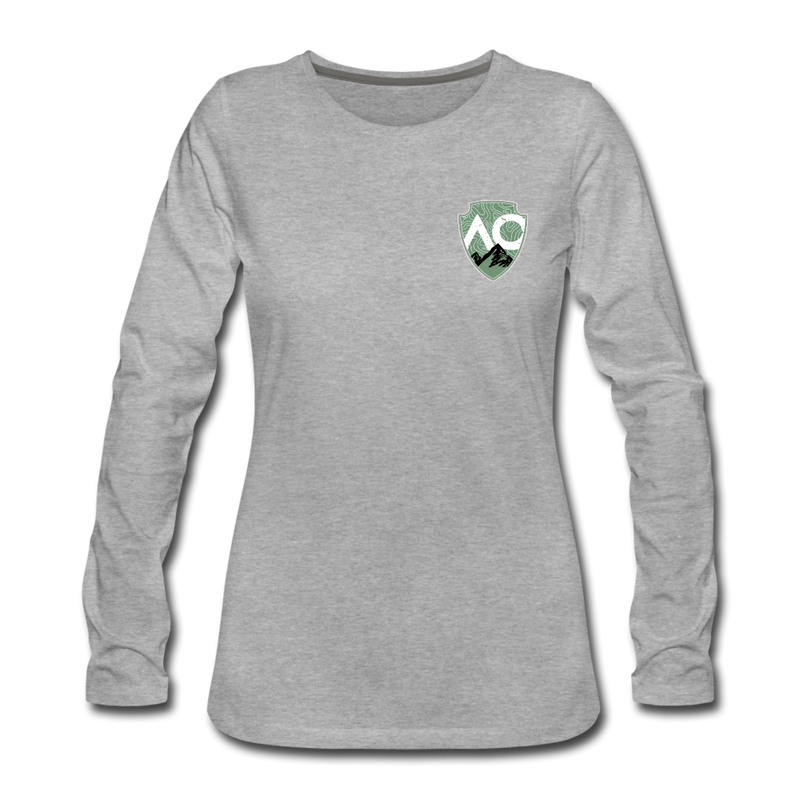 Load image into Gallery viewer, Women&#39;s Green Original Premium Long Sleeve T-Shirt - heather gray
