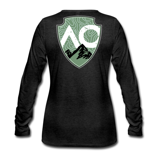 Women's Green Original Premium Long Sleeve T-Shirt - charcoal grey