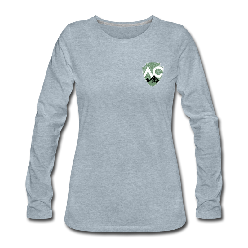 Load image into Gallery viewer, Women&#39;s Green Original Premium Long Sleeve T-Shirt - heather ice blue
