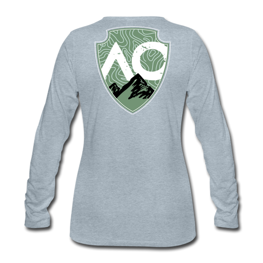 Women's Green Original Premium Long Sleeve T-Shirt - heather ice blue