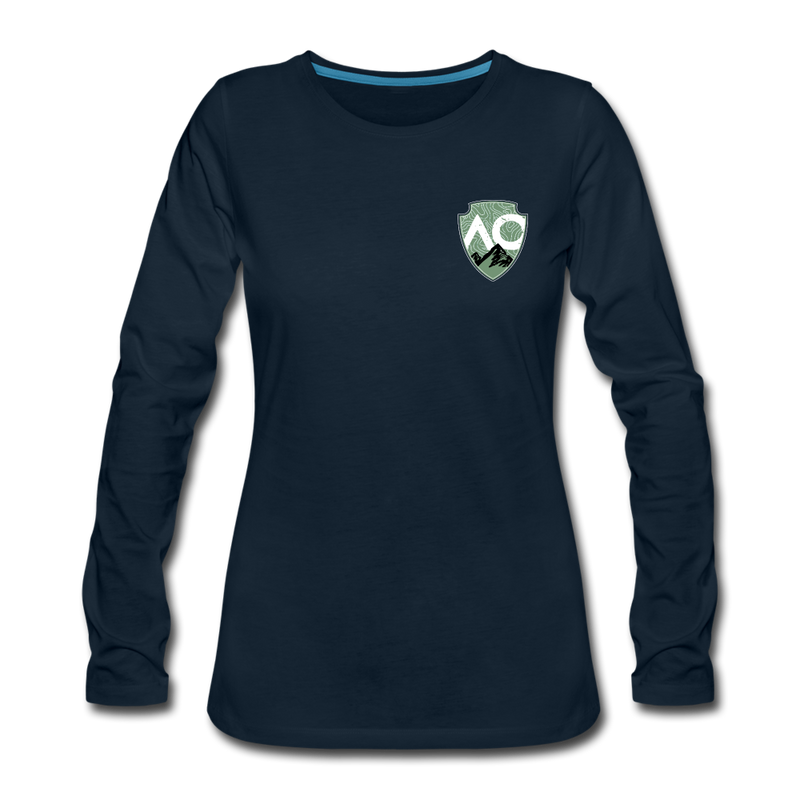 Load image into Gallery viewer, Women&#39;s Green Original Premium Long Sleeve T-Shirt - deep navy
