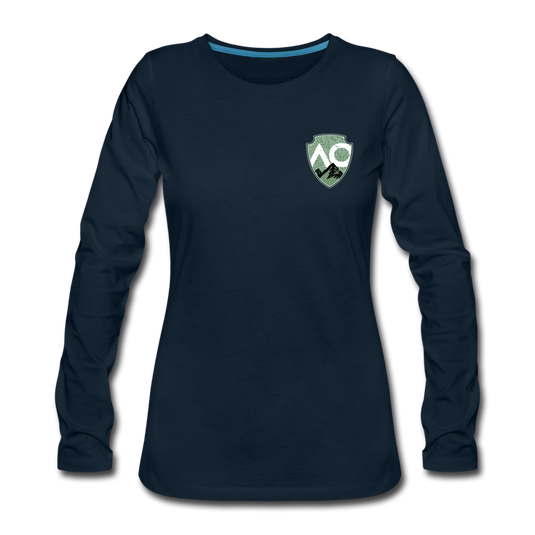 Women's Green Original Premium Long Sleeve T-Shirt - deep navy