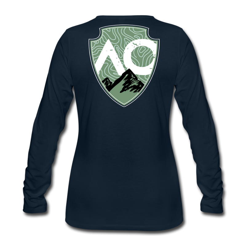 Load image into Gallery viewer, Women&#39;s Green Original Premium Long Sleeve T-Shirt - deep navy
