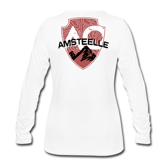 Women's Red Original Premium Long Sleeve T-Shirt - white