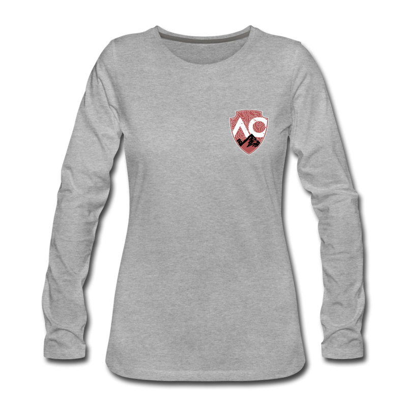 Load image into Gallery viewer, Women&#39;s Red Original Premium Long Sleeve T-Shirt - heather gray
