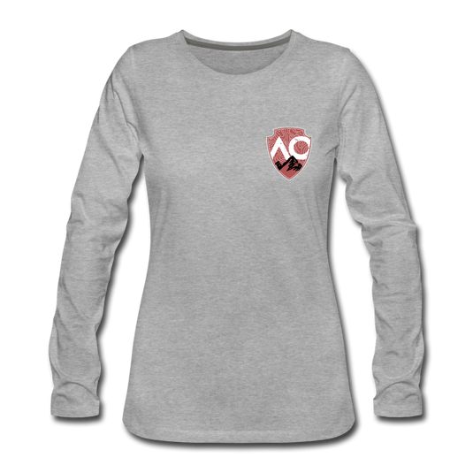 Women's Red Original Premium Long Sleeve T-Shirt - heather gray