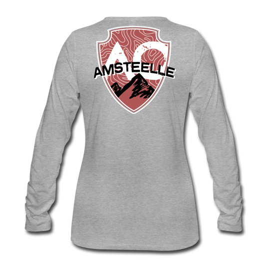 Women's Red Original Premium Long Sleeve T-Shirt - heather gray