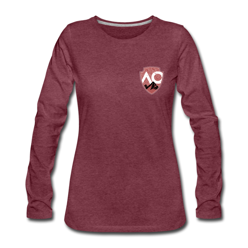 Load image into Gallery viewer, Women&#39;s Red Original Premium Long Sleeve T-Shirt - heather burgundy
