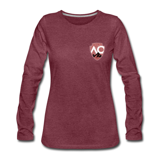 Women's Red Original Premium Long Sleeve T-Shirt - heather burgundy