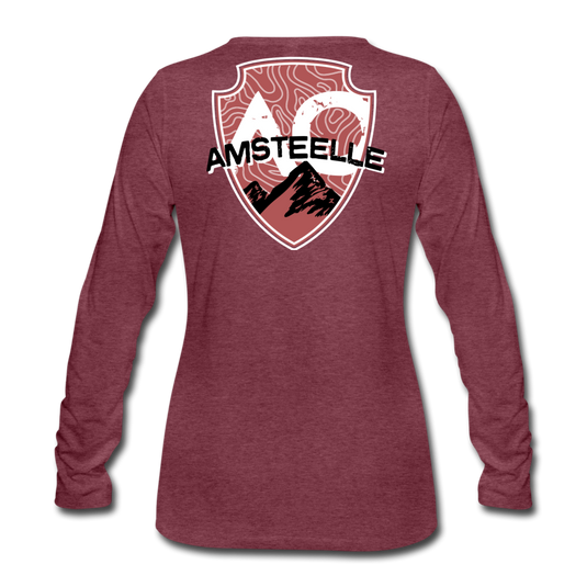 Women's Red Original Premium Long Sleeve T-Shirt - heather burgundy