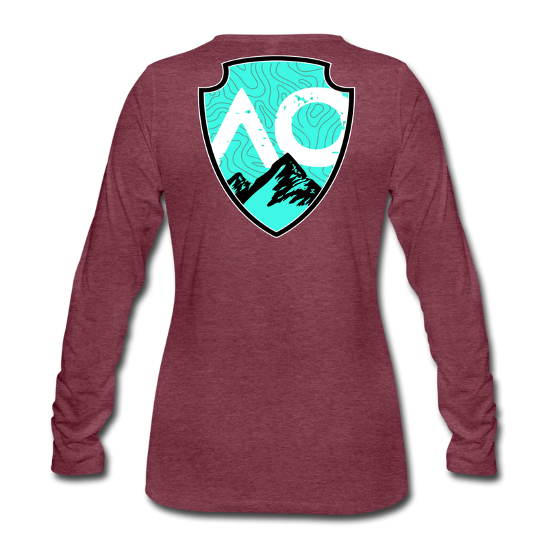 Load image into Gallery viewer, Women&#39;s Fantastic BLUE Premium Long Sleeve T-Shirt - heather burgundy
