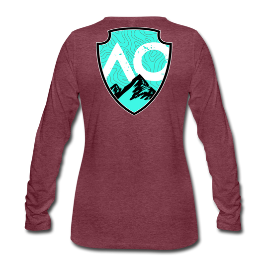 Women's Fantastic BLUE Premium Long Sleeve T-Shirt - heather burgundy