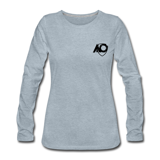 Women's Fantastic BLUE Premium Long Sleeve T-Shirt - heather ice blue