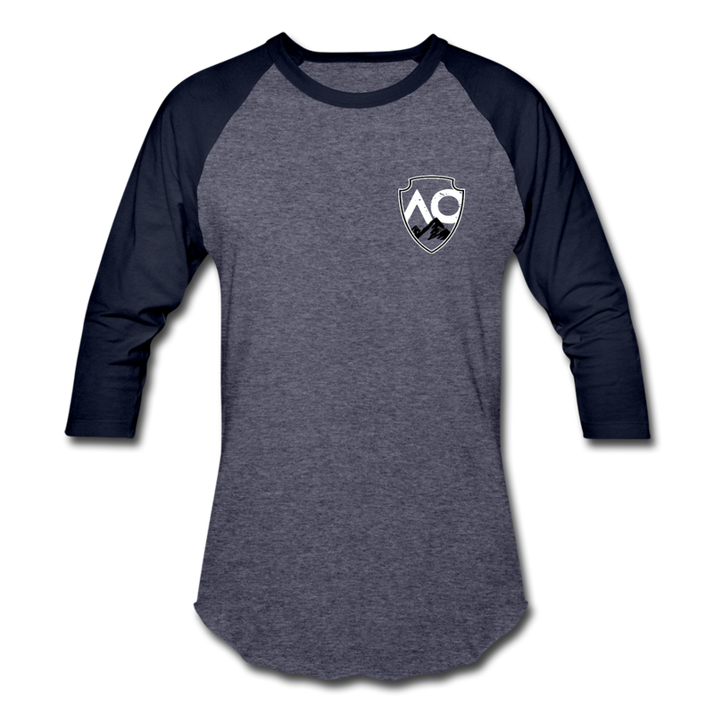 Load image into Gallery viewer, Original logo ONE Baseball T-Shirt - heather blue/navy
