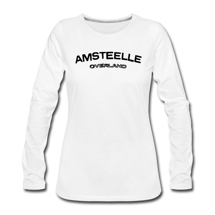 Women's Pink Original Premium Long Sleeve T-Shirt - white