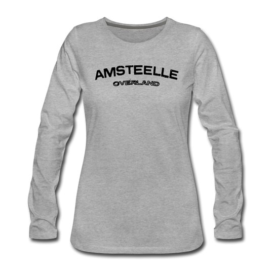 Women's Pink Original Premium Long Sleeve T-Shirt - heather gray