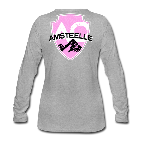 Women's Pink Original Premium Long Sleeve T-Shirt - heather gray