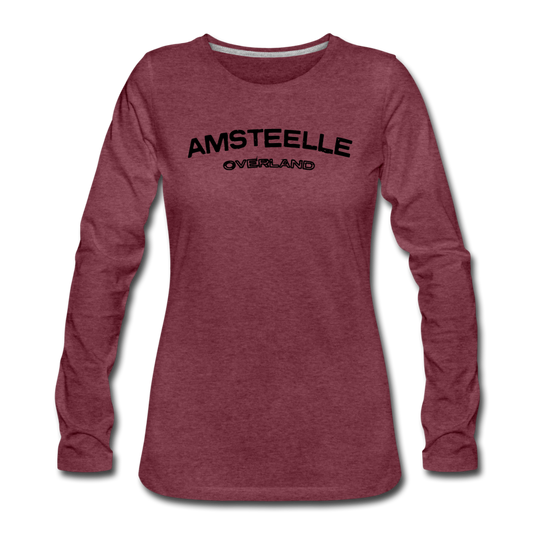 Women's Pink Original Premium Long Sleeve T-Shirt - heather burgundy