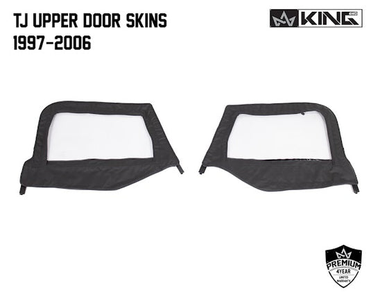 Replacement Soft Top With Tinted Upper Doors - Black Diamond - TJ